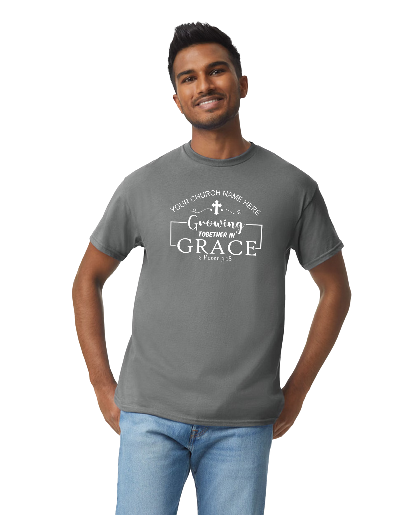 Custom Growing in Grace | Gildan G500 Adult Heavy Cotton 5.3 oz T-Shirt